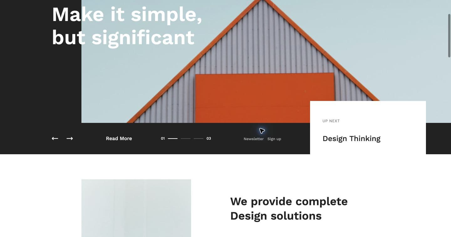 Kalli editorial portfolio homepage